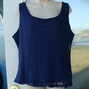 fever XL juniors blue lace blouse